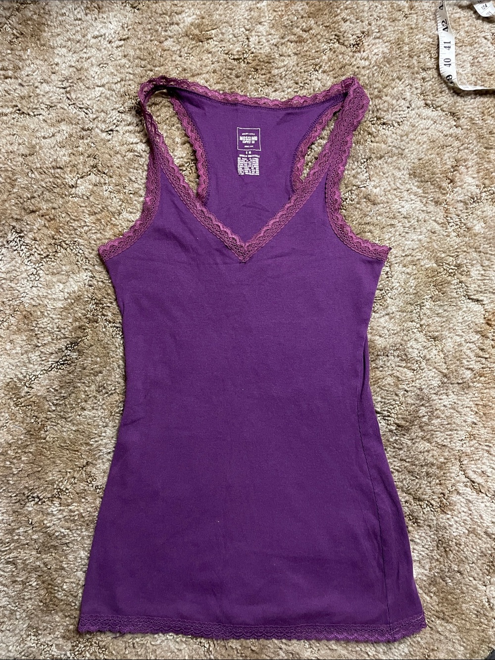 Mossimo Supply Co. Purple Lace‎ Trim Y2K Style Tank Size Medium